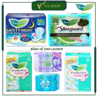 Băng vệ sinh Laurier siêu mỏng có cánh, không cánh, đêm và hàng ngày.