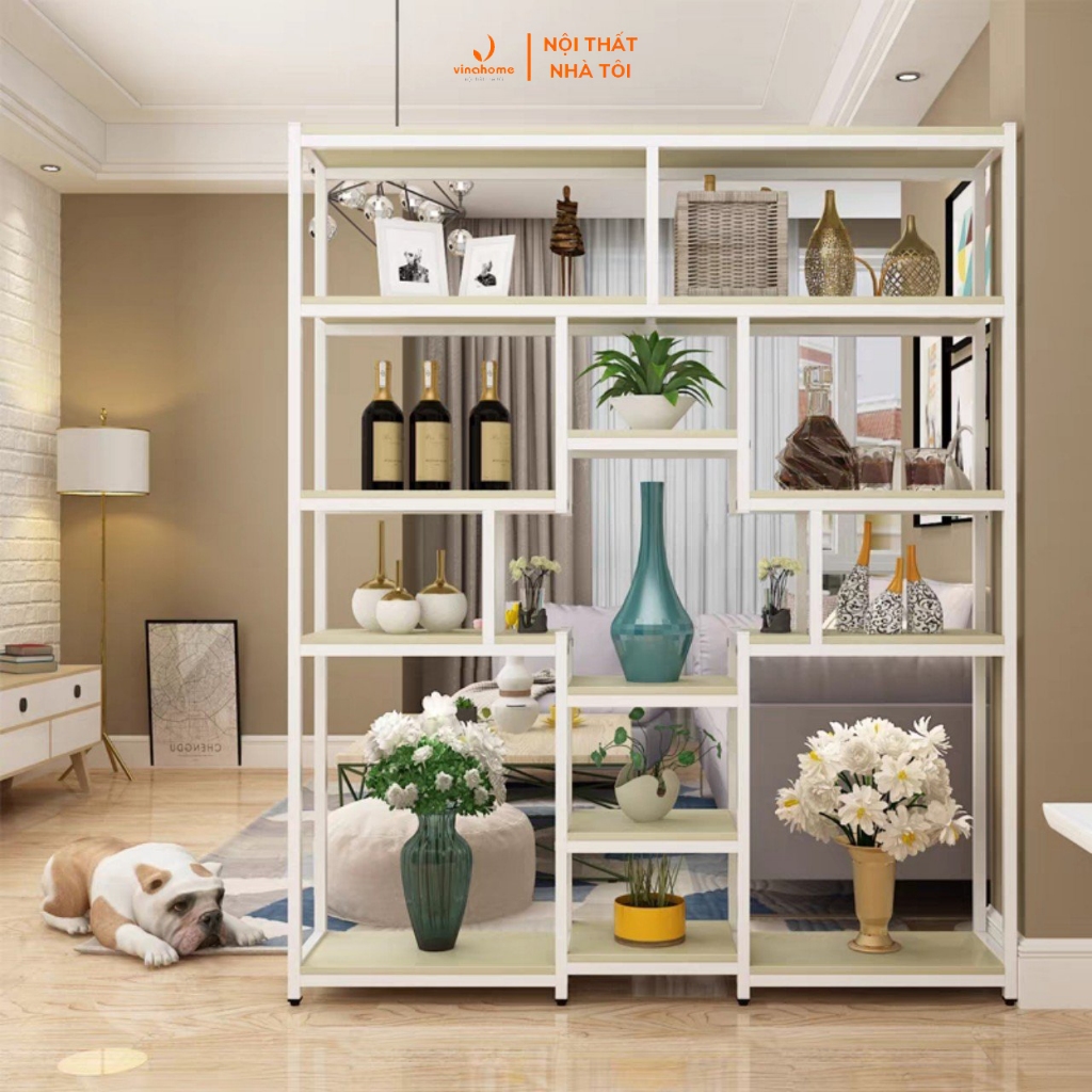 Kệ trang trí đề decor, vách ngăn, phòng khách, phòng ngủ, phòng làm việc...trưng bày tiện ích đa năng VNH-511