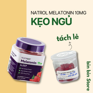 Kẹo ngủ Natrol Melatonin Gummies kẹo dẻo hỗ trợ giấc ngủ ngon10mg date 2026 - Tách lẻ