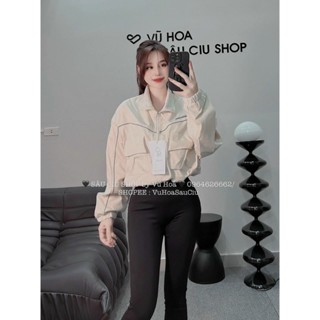 Áo Khoác Dù Nữ Khoác Lửng Bomber Nữ Dáng Ngắn Croptop - Áo Gió Lửng 2 Lớp Phối Túi Hộp Unsiex TP882