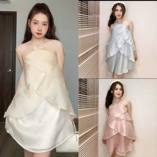Đầm yếm bèo tầng ánh kim Q2_ORIMI
