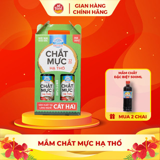 Hộp 2 chai nước mắm chắt mực hạ thổ 500ml - nước mắm truyền thống đặc sản đảo cát hải hải phòng - 16 food