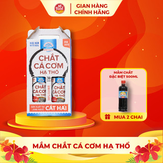 Hộp 2 chai nước mắm chắt cá cơm hạ thổ 500ml - nước mắm truyền thống đặc sản đảo cát hải hải phòng - 16 food