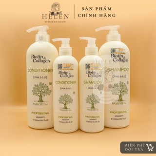 Biotin & collagen voudioty dầu gội xả phục hồi chống rụng tóc biotin trắng 500ml -1000ml