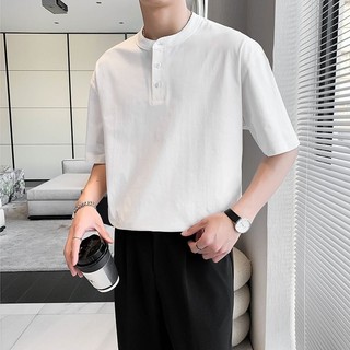 Áo thun nam tay ngắn áo phông unisex cổ trụ phong cách năng dộng cotton chống nhăn  APT303 Trơn