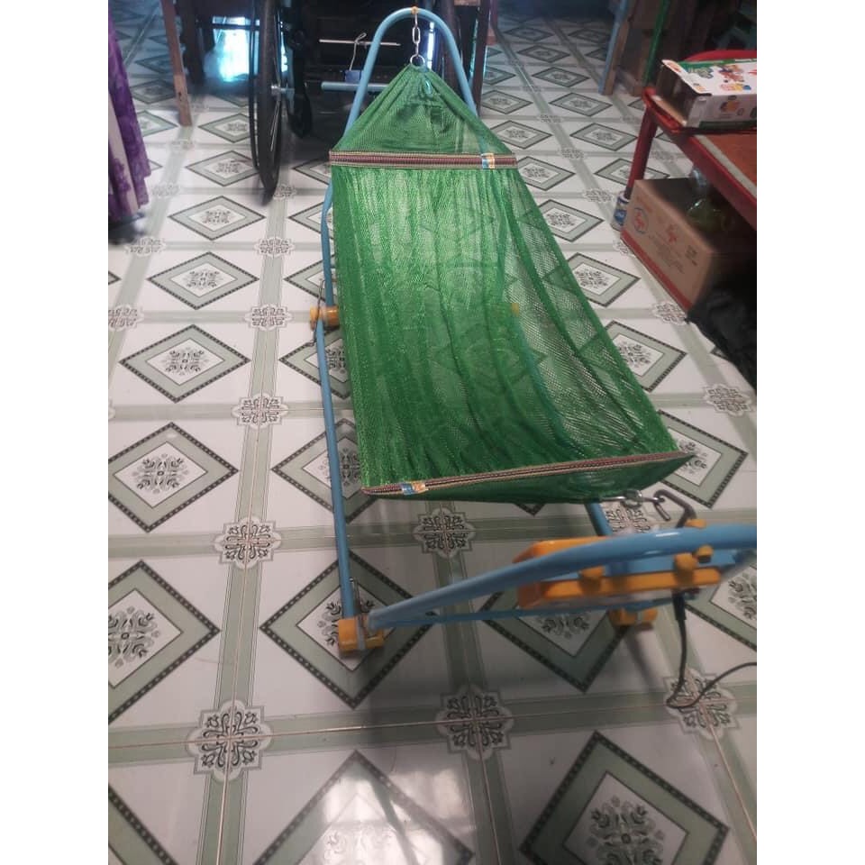 Võng tự đưa cho bé ( sản phẩm có khung + võng + máy đưa+ sạc)