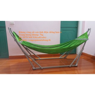 Võng xếp Tiến Đạt Khung sơn tĩnh điện chất lượng cao phi 32- Có ảnh thật