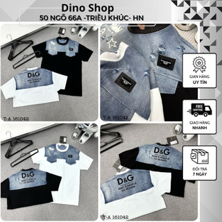 Áo Phông Nam Đôn Chề Phối Bò Rách Nhẹ Siêu Đẹp - Áo Thun Nam DG Phối Bò Mới Nhất