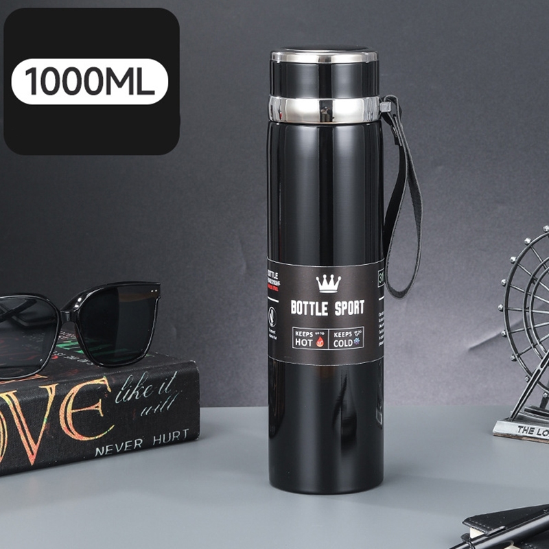 Bình Giữ Nhiệt 1000ml Inox Cao Cấp Có Nắp Lọc Trà tiện lợi - Bình Nước 1 lít giữ nóng lạnh