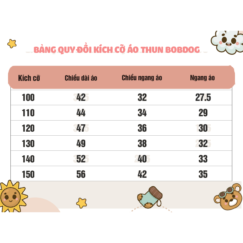 Áo thun bé gái BOBDOG, áo thun trẻ em chất liệu cotton mềm mịn in hình dễ thương cho bé