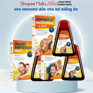 Siro vitamin tổng hợp Sanostol Đức số 1,3,6 cho bé biếng ăn chậm lớn hỗ trợ tăng sức đề kháng | ALIA