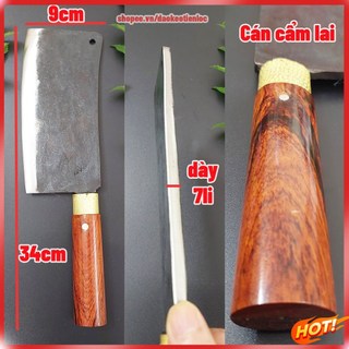 Dao chặt xương bò xương trâu cao cấp cán thép cán gỗ chắc chắn