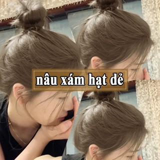 Không phai trong 360 ngày🍎Thuốc Nhuộm Tóc，nâu xám hạt dẻ，Không cần tẩy，thuốc nhuộm tóc nâu lạnh，Màu sắc trong một bước