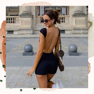 Bộ bodysuit tay lỡ hãng xịn co giãn cực tốt