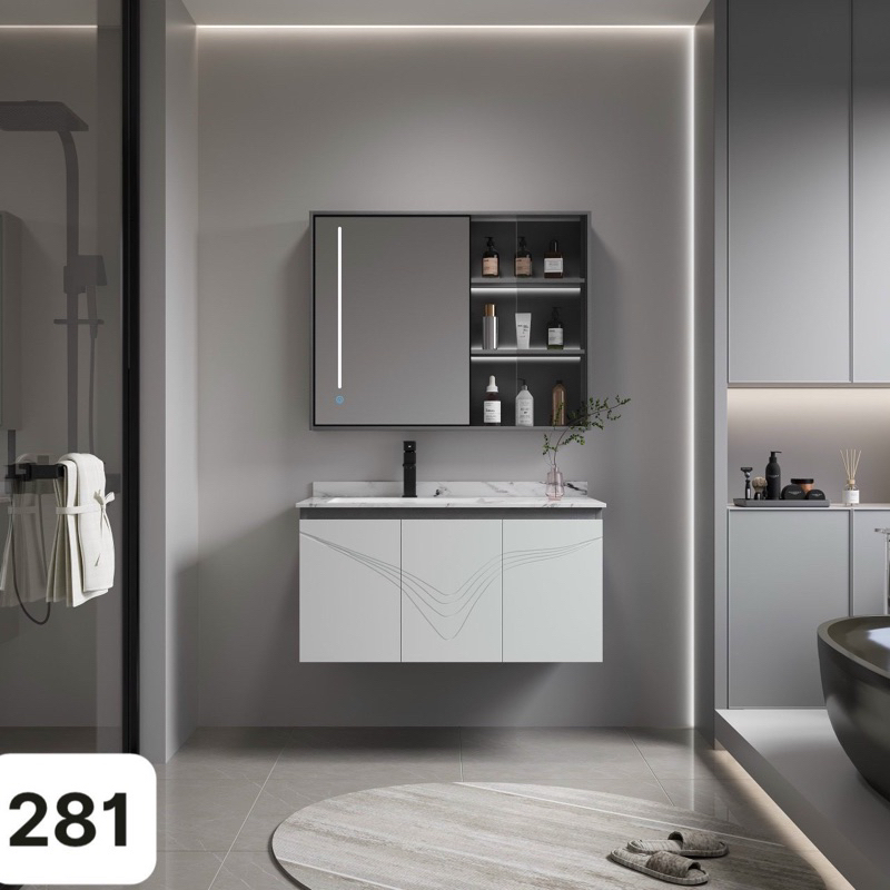 TỦ CHẬU LAVABO GƯƠNG LED 281