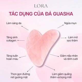 [Đá cao cấp 8A] Đá Massage Mặt Guasha Giúp Da Săn Chắc Thon Gọn Cơ Mặt Lora Đá Thạch Anh Hồng Tự Nhiên