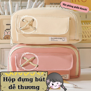 Túi hộp đựng bút nhiều ngăn học sinh phong cách Hàn Quốc