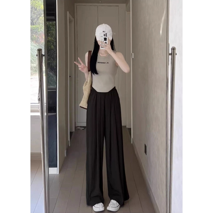 𝑷𝒊𝒏𝒌_𝑺𝒕𝒖𝒅𝒊𝒐//  Quần Ống Rộng Nhăn Đũi Nữ LM - 9051 Vải Nhẹ Mềm Phong Cách Hàn Quốc Thoải Mái, Đẹp Mắ