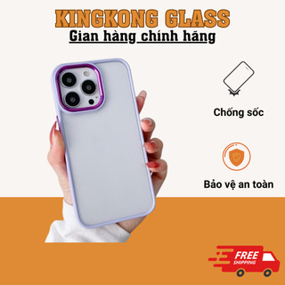 Ốp lưng TPU dẻo KOLEAD P48 trong suốt phối màu kim loại đơn giản dành cho iphone 11 12 13 14 15 Pro Plus Promax