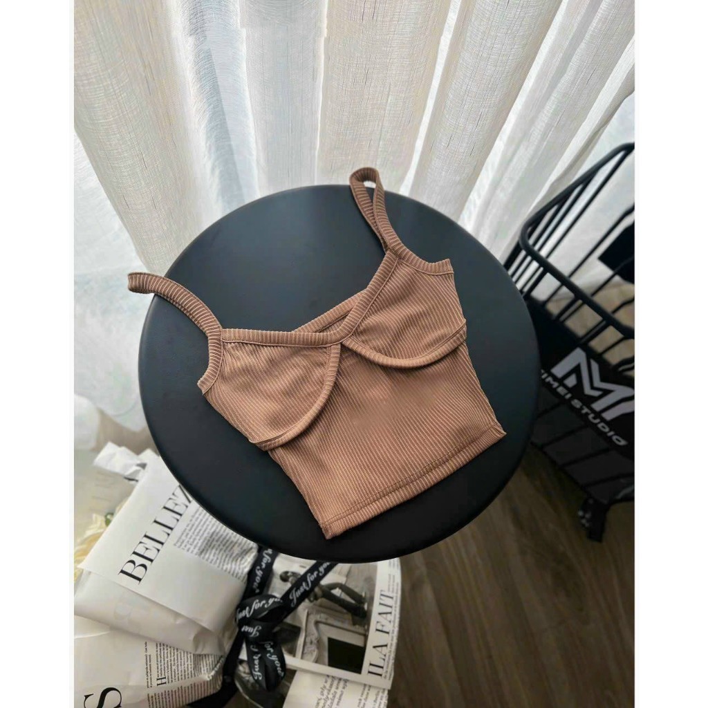 Áo 2 Dây Tăm Nữ Chất Cotton Dày Dặn Viền Ngực Croptop Lên Form Cực Đẹp Tôn Dáng Chị Em Mặc Đi Biển Đi chơi Siu Xinh | BigBuy360 - bigbuy360.vn