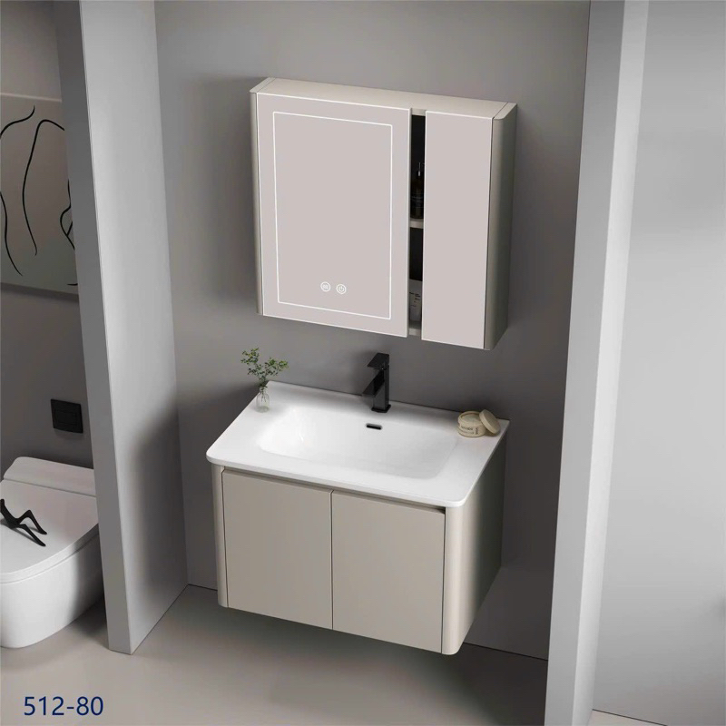 TỦ CHẬU LAVABO GƯƠNG LED SẤY 512