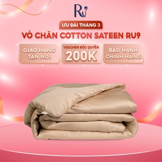 Vỏ Chăn Cotton Sateen Cao Cấp Ru9 - Nhiều Kích Thước - 100% Cotton Tự Nhiên - 10 Màu