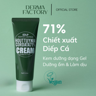 Kem dưỡng ẩm diếp cá dạng gel Derma Factory Houttuynia Cordata 71% Cream