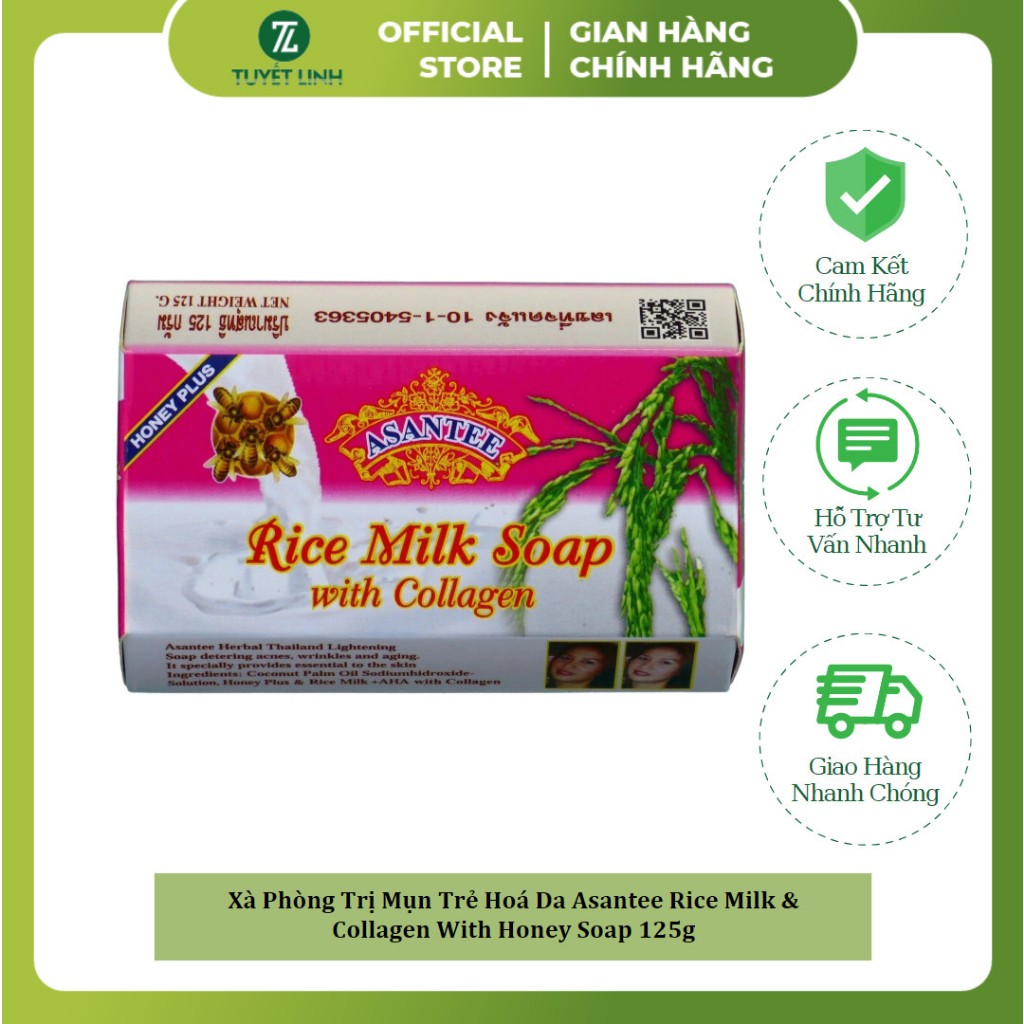 Xà Phòng Rice Milk & Collagen With Honey Soap