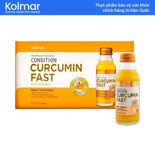 [Kolmar]TPBVSK Hộp 10 chai nước tinh nghệ Nano Condition Curcumin Fast bảo vệ chức năng dạ dày