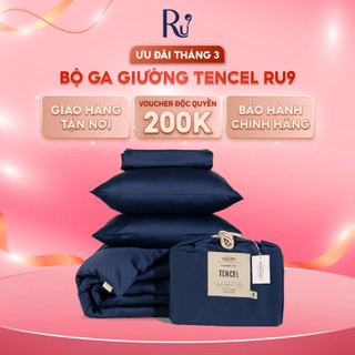  Bộ Ga Giường Tencel Cao Cấp Ru9 - Chất Liệu 100% Tự Nhiên | Bao Gồm 4 Món | 6 Kích Thước | Nhiều Màu Sắc