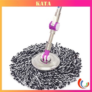 Cây Lau Nhà Inox Xoay 360 Độ Không Rỉ Sét Kèm Bông Lau 100% Cotton Loại Tốt