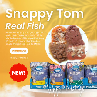 Pate Snappy Tom Gói 85g Real Fish Real Meat