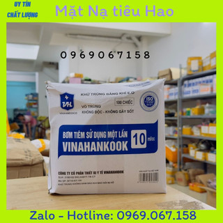 Bơm tiêm sử dụng một lần vinahankook 10ml/cc hộp 100 ống vô trùng, không độc, không gây sôt