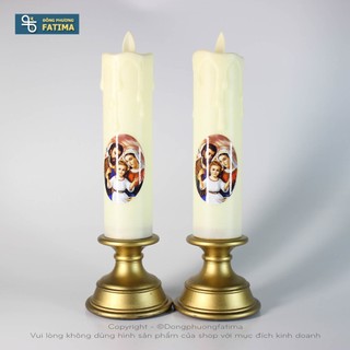 2 Cây Nến Điện Tử 4X23cm [Hình Ngẫu Nhiên - Không Cần Pin] - Nến Điện Công Giáo Đông Phương Fatima (NCDS-0152)