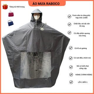 Áo mưa choàng siêu to cỡ đại người lớn màu đặc biệt 1 đầu,2 đầu raboco vải dù vân tổ ong, kính đi mưa, xe máy
