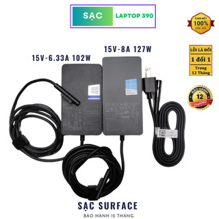 Sạc surface book 2&3 15v - 6.33a 102w / 8a 127w mới zin bảo hành 12 tháng