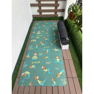 [HÀNG CHÍNH HÃNG] Thảm yoga cao su xơ dừa họa tiết độc đáo Chính hãng CLOVER nhập khẩu Đài Loan (kèm túi)