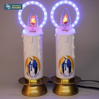 2 Cây Nến Điện Tử Vòng Led (Hình Ngẫu Nhiên - Nguồn 220V ) - Nến Điện Công Giáo Đông Phương Fatima (NCDS-0137)