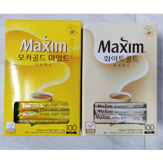 Cà phê maxim gói lẻ mocha gold, white gold hàn quốc - 맥심 커피 모카골드 마일드