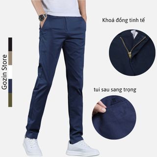 Quần Kaki Nam Form Slim Fit GOZIN STORE Chất Vải Kaki Cotton Co Giãn -JA20
