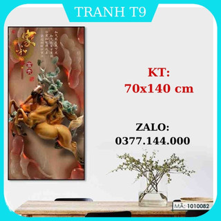 Tranh Treo Tường Mã Đáo Thành Công Canvas Tráng Gương Phong Thủy Trang Trí Nhà Cửa Phòng Ngủ Khách 1010082 70x140