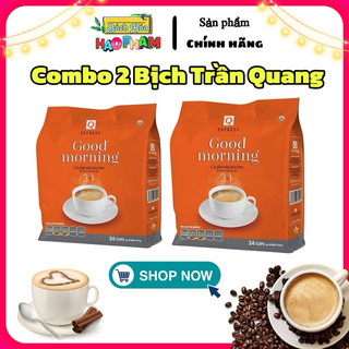 Combo 2 bịch cà phê trần quang - 480g , cà phê good morning, cà phê trần quang