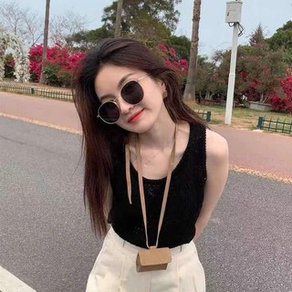 Kính Mát Gọng Kim Loại Phong Cách Hip Hop Unisex 1 Kính mát thời trang nam nữ mắt tròn gọng kim loại phong cách vintage