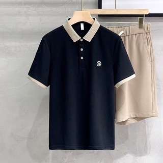 Áo Thun polo Nam Thêu Chữ U,Chất Liệu Thấm Hút Mồ Hôi,Cổ Phối Màu