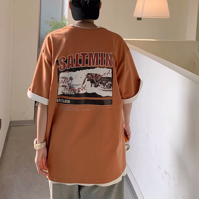 [SẴN+ẢNH THẬT-CÓ BIG SIZE] Áo phông thun tee dáng rộng oversize nhiều màu in hình chữ SALTMIN Ulzzan