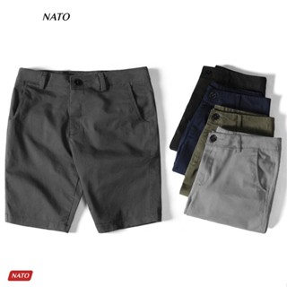 Quần Short Nam KAKIS Vải Kaki Cotton Cao Cấp Trơn Màu Xám Đen Xanh Đen Nâu Đẹp Ngắn Đùi Khaki NATO