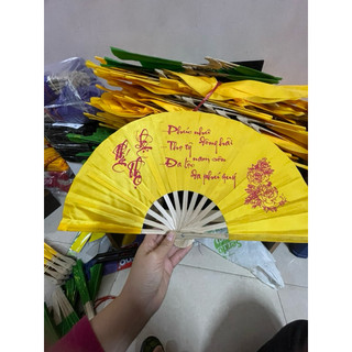 Quạt vải lụa cao cấp