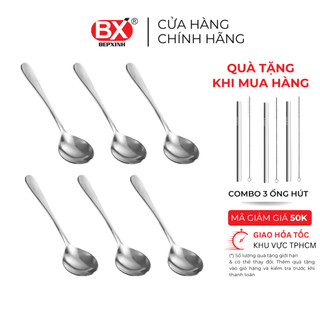 Muỗng Ăn Lớn Bếp Xinh, inox cao cấp 304, cán trơn cao cấp, set 6 cái, LAGOM