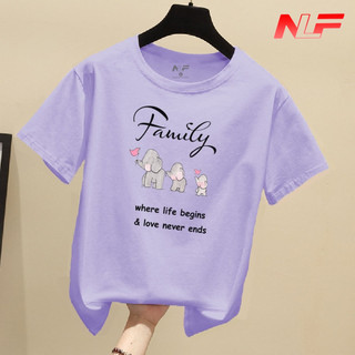Áo Thun Nữ Tay Ngắn Form Rộng Family Never Ends AT-028 - Dễ Phối Trang Phục - Trending Xu Hướng - NLF Unisex Fashion