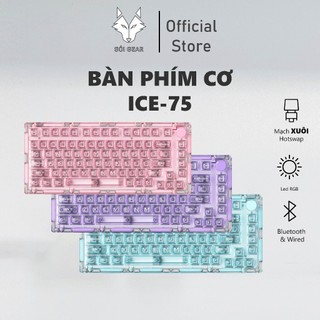 Bàn phím cơ monsgeek ice75 | case nhưa | led rgb | không dây 3 modes| mạch xuôi | hotswap | gasket mount